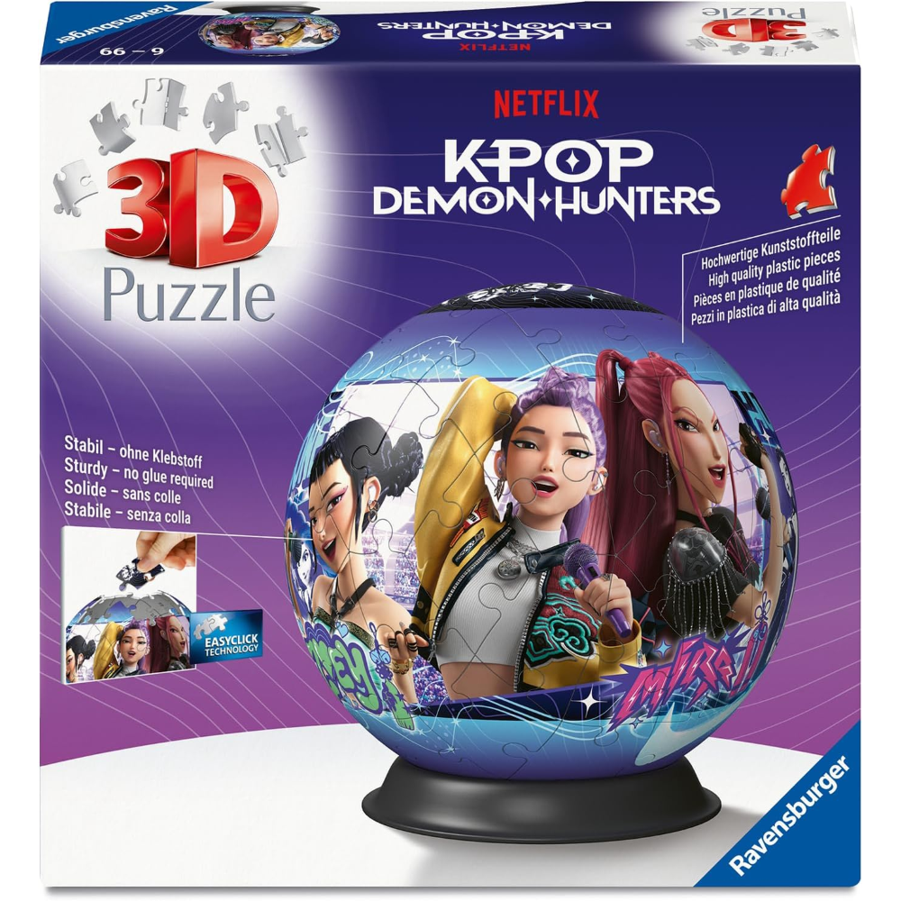 Ravensburger Puzzle 3D - Puzzleball 72 pc - K-Pop Demon Hunters 12002885