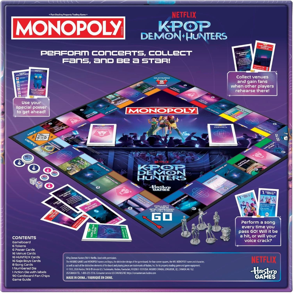 HASBRO - MONOPOLY KPOP DEMON HUNTERS G46011030