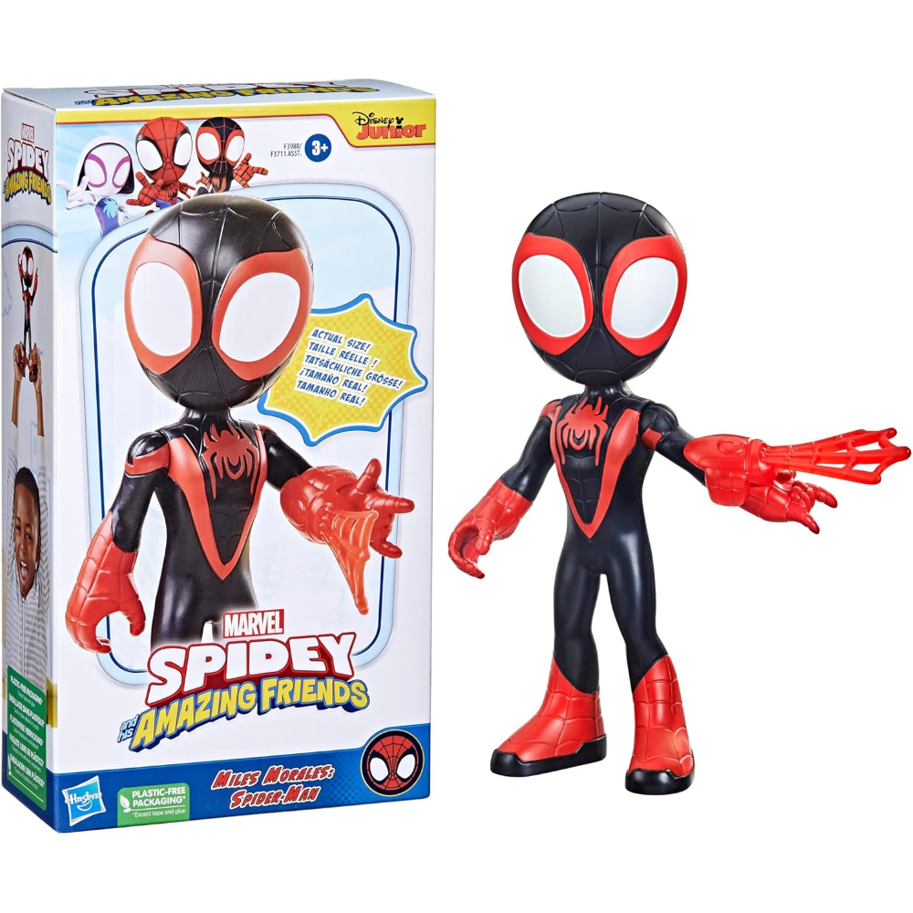 HASBRO - Spidey And His Amazing Friends - SPIDEY FIGURA MEGA MILES MORALES F39885X45