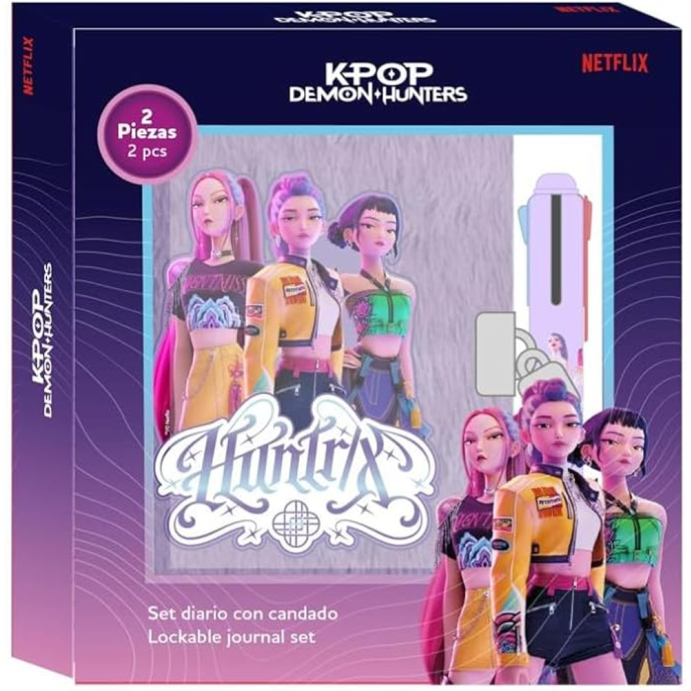 KPOP DEMON HUNTERS - DIARIO SEGRETO A5 CON PENNA A 4 COLORI 