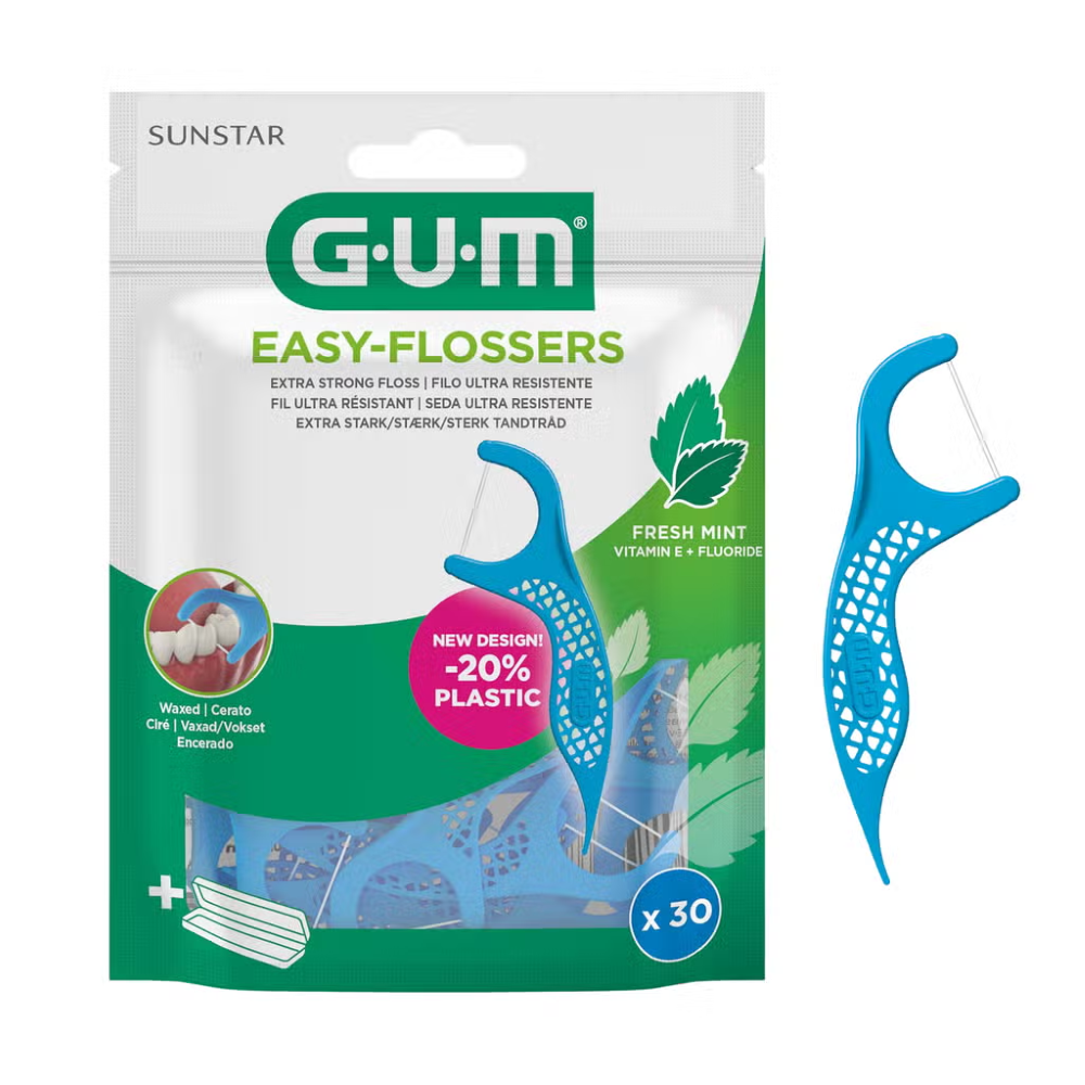 GUM - Forcelle interdentali EASY-FLOSSERS - 30 pezzi (1=1PZ)