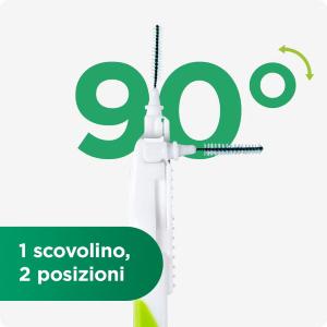 GUM - Scovolino interdentale BI-DIRECTION 0.9MM - 6 pezzi (1=1PZ)