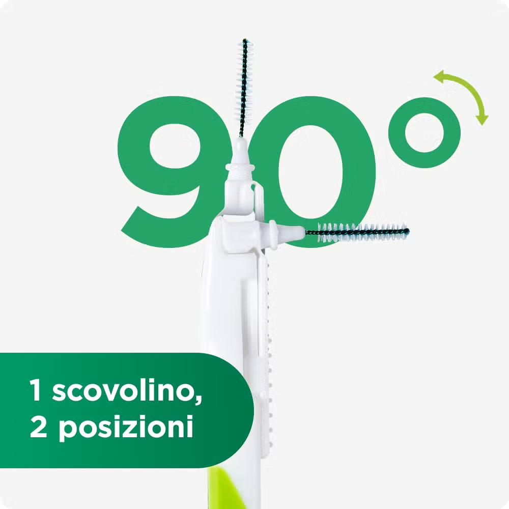GUM - Scovolino interdentale in gomma - BI-DIRECTION - 1.2MM - 6 pezzi (1=1PZ)
