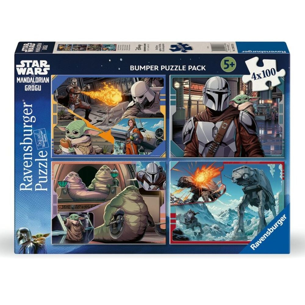 Ravensburger 4 x 100 pc - Star Wars Mandalorian & Grogu 12004743