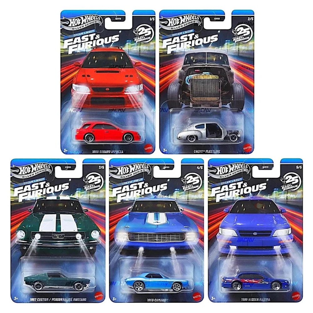 MATTEL - HOT WHEELS Silver Series Fast & Furious Asst HNR880-979N