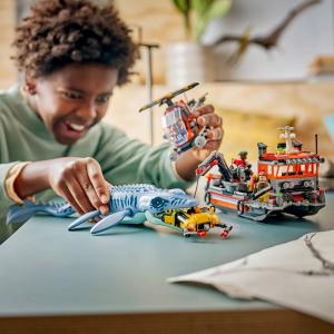 LEGO JURASSIC WORLD - Attacco della barca dinosauro Mosasaurus 77983 