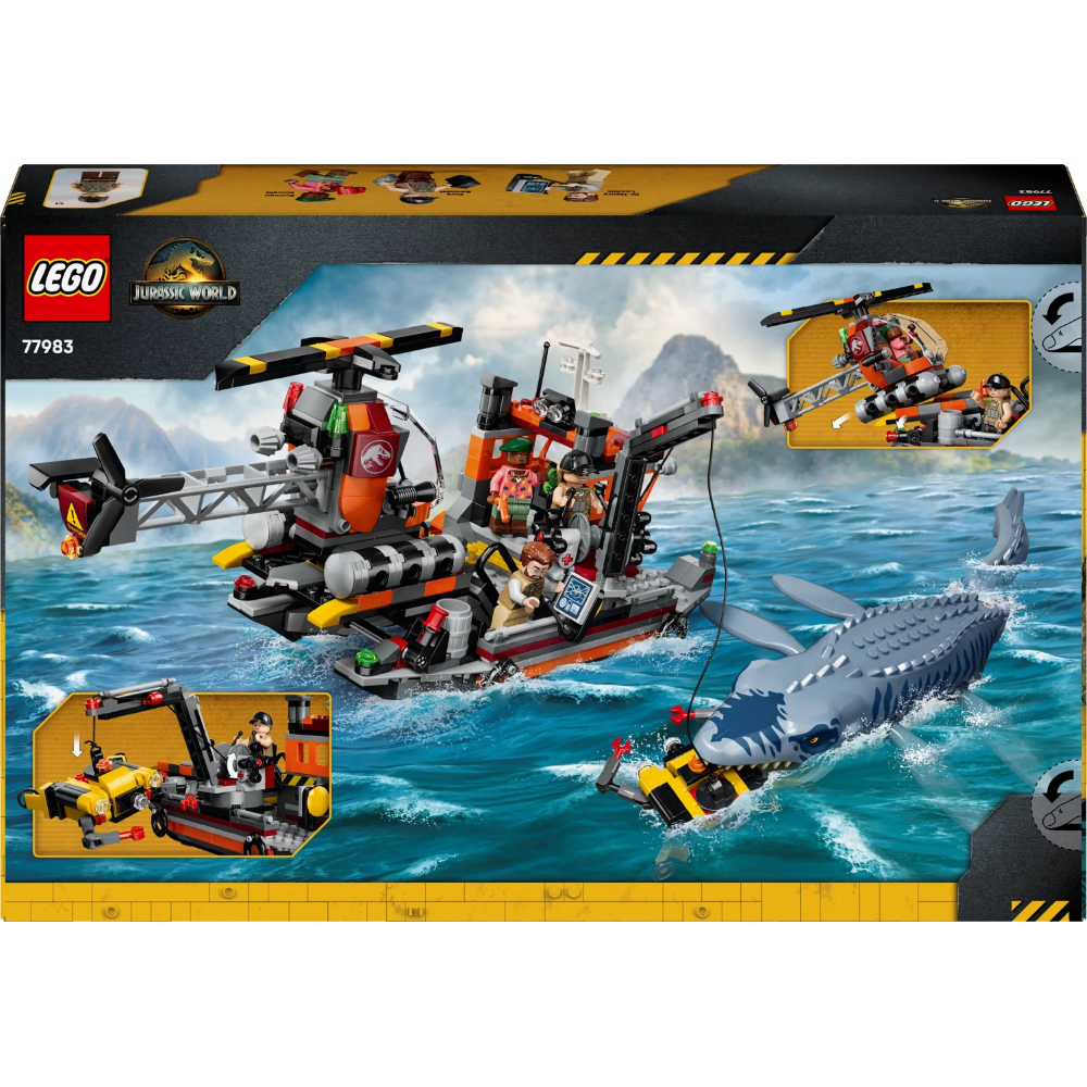 LEGO JURASSIC WORLD - Attacco della barca dinosauro Mosasaurus 77983 