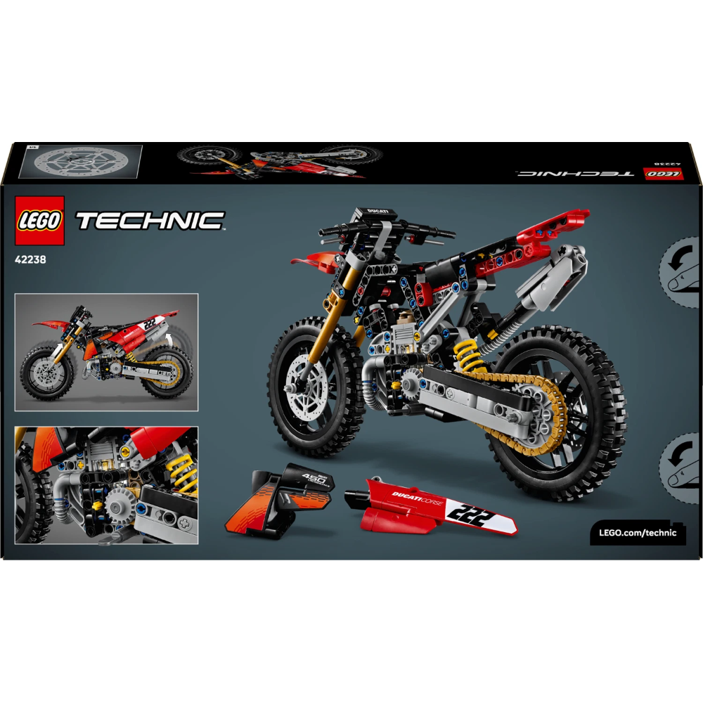 LEGO TECHNIC - Ducati Desmo450 MX Factory Motorcycle 42238 