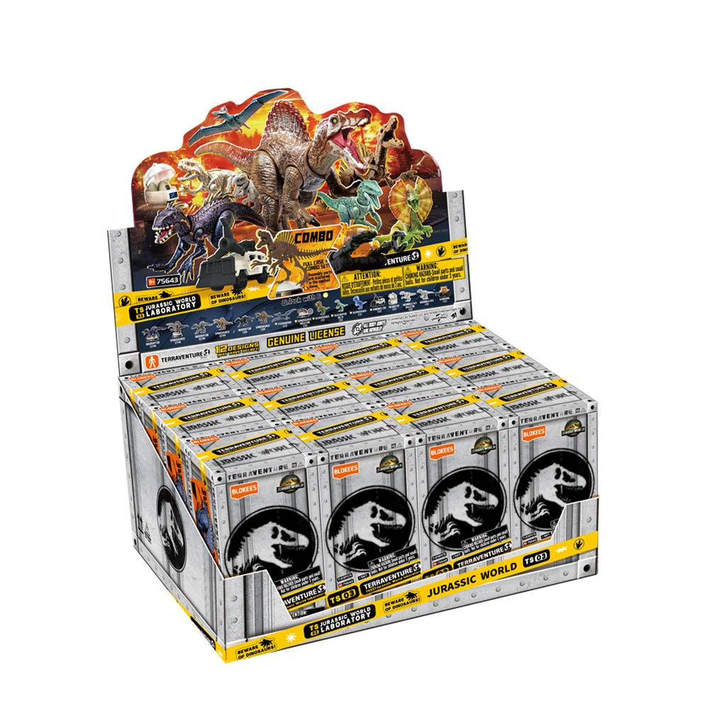 Blokees - Jurassic World Blind Box - Terraventure TS03 - 75643 Jurassic World Laboratory  DISPLAY 12PC 