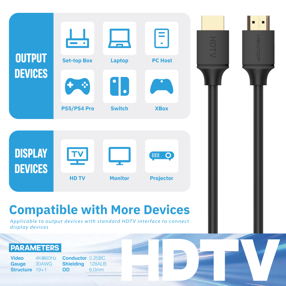NEWTOP HM17 HDTV A HDTV 4K 60HZ 2.0V 240CM
