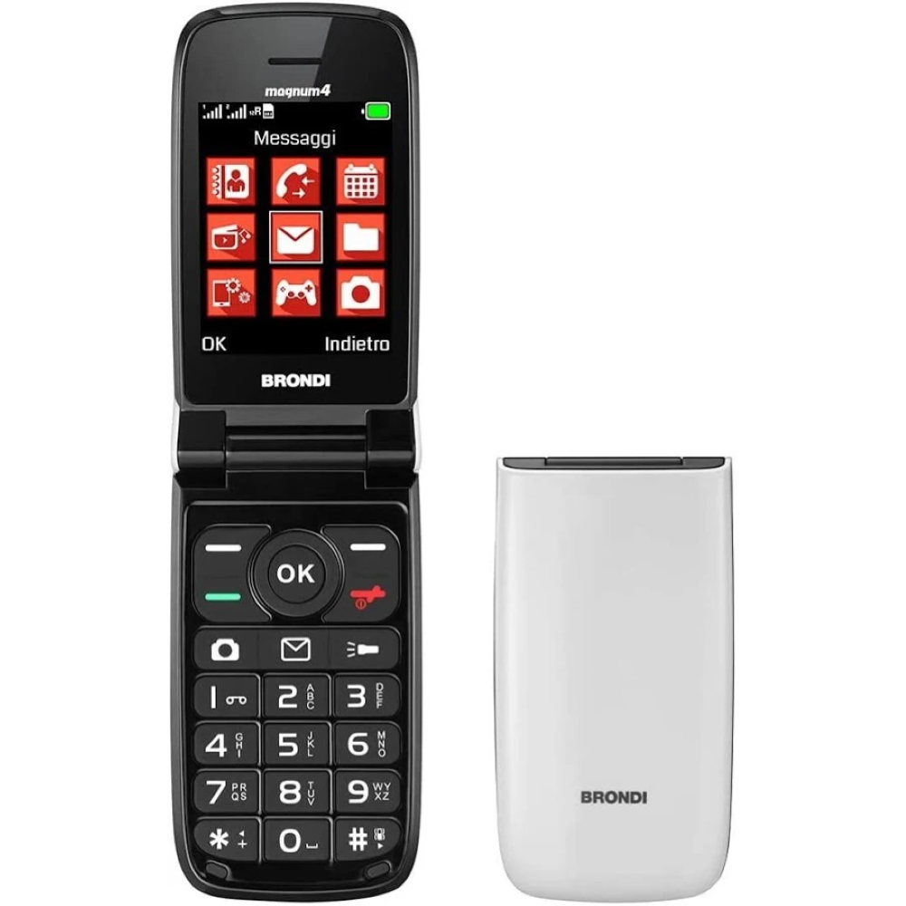BRONDI CELLULARE MAGNUM 4 FLIP DUAL SIM SILVER
