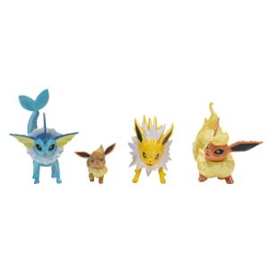 Rei Toys - Pokémon Select Evolution Multipack 4 personaggi - personaggi - Eevee (Eevee, Jolteon, Vaporeon, Flareon) - PK084200