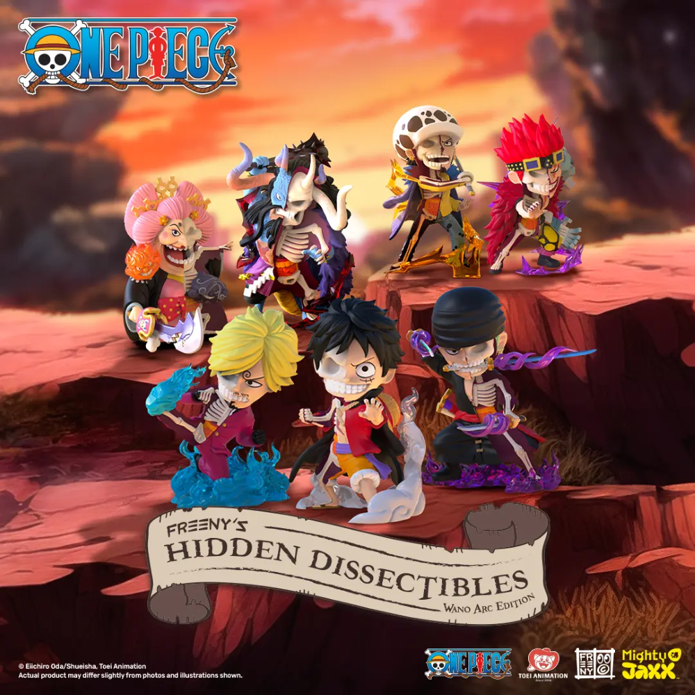 MIGHTY JAXX ONE PIECE - FREENY'S HIDDEN DISSECTIBLE BLIND BOX - ONE PIECE (WANO) - DISPLAY 6PZ 