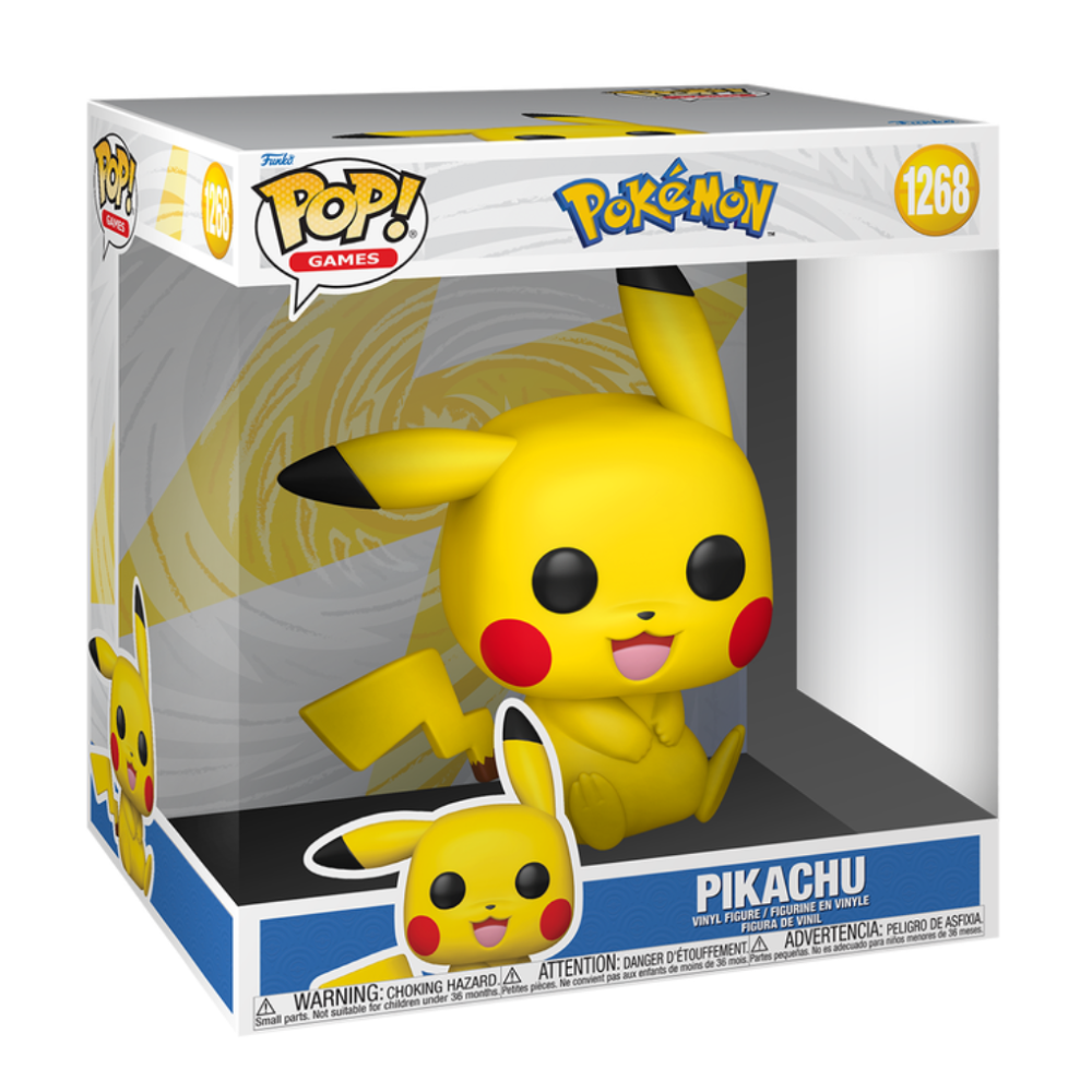 FUNKO POP JUMBO POKEMON - VINYL FIGURE 1268 PIKACHU (SITTING) 25CM 95217