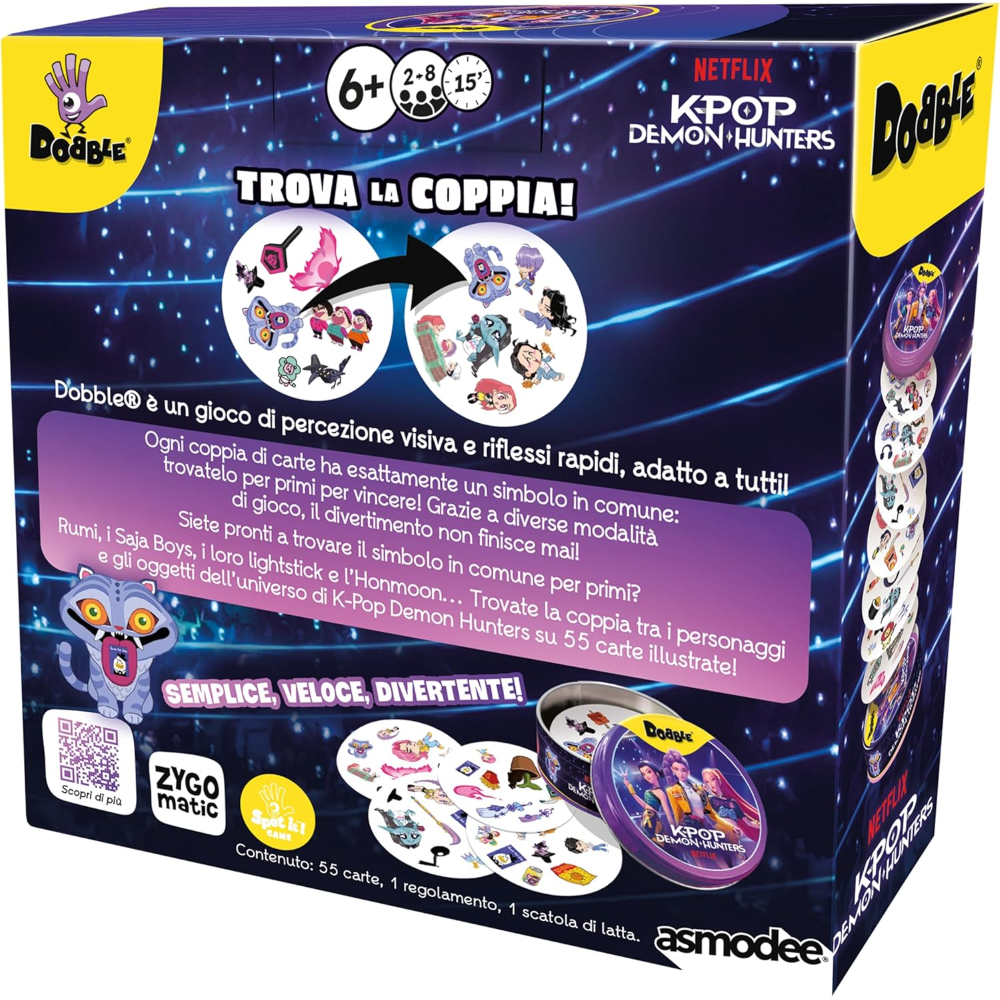 ASMODEE - Dobble KPop Demon Hunters (Eco-Sleeve)  