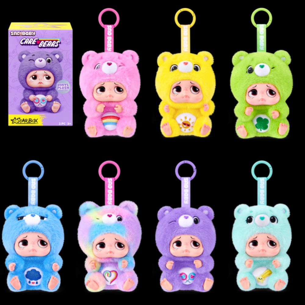PREORDINE - ZURU - SAD BABY CARE BEARS - KEYRINGS BLIND BOX-PAPER BOX  - 17PCS - Scad.05/09/2026