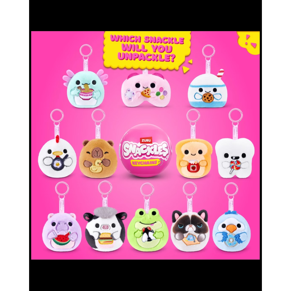 PREORDINE - ZURU -  SNACKLES 3.5" Keychains Capsule - 13Pcs - Scad.05/09/2026