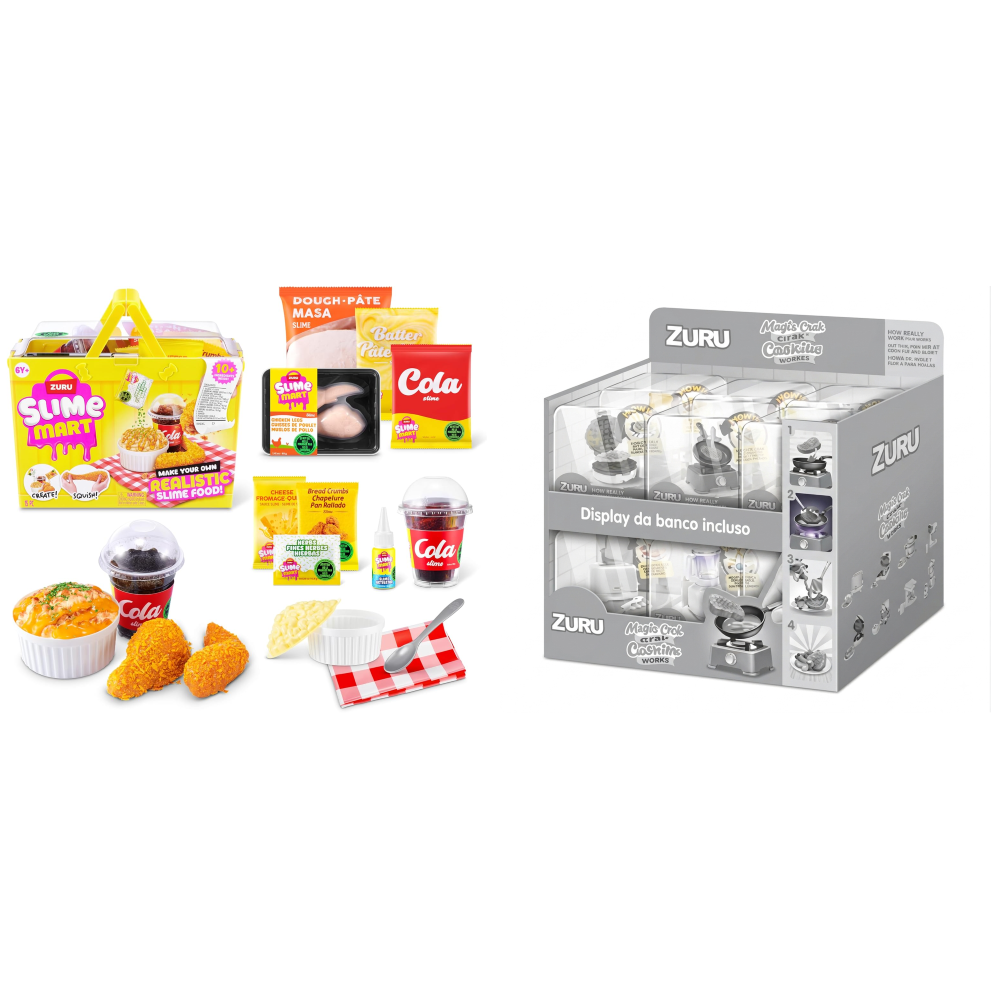 ZURU - SLIME MART EUR - Small Shopping Basket Fast Food S2 - Window Box