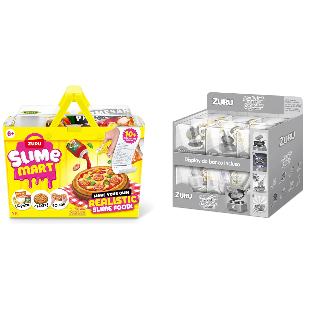 ZURU -  SLIME MART EUR - Small Shopping Basket Pizza - ,Window Box