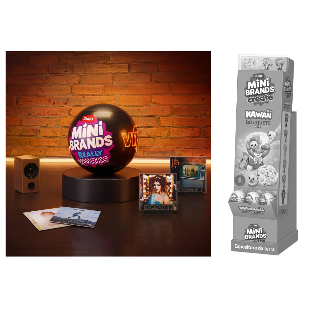 PREORDINE - ZURU MINI BRANDS VINYL-SERIES 1-CAPSULE - ESPOSITORE DA TERRA 30PCS ASSORTITI - Scad.05/09/2026  -  (ARRIVO 30/09/26)