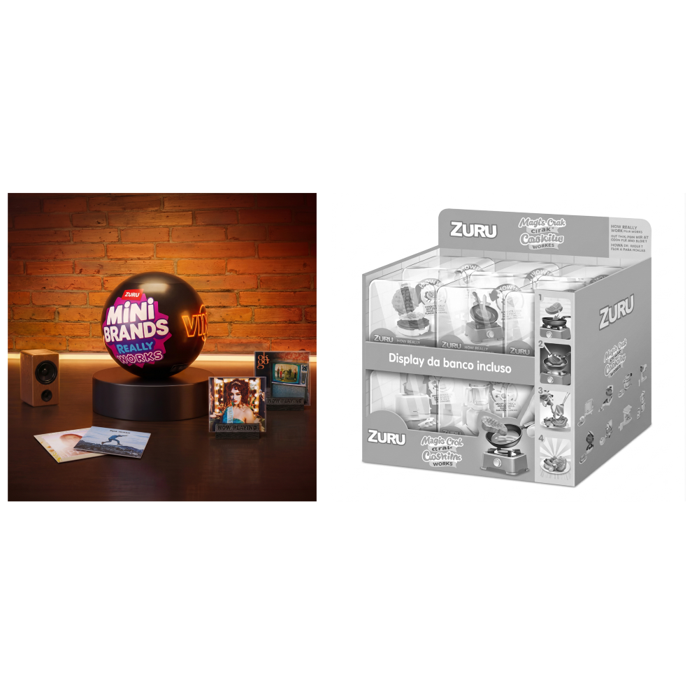 PREORDINE - ZURU MINI BRANDS  - Vinyls Playset  - DISPLAY 8PZ ASSORTITI - Scad.05/09/2026 - (ARRIVO 30/09/26)