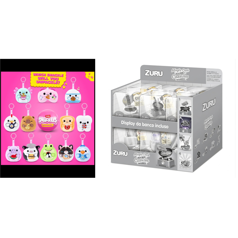 PREORDINE - ZURU -  SNACKLES 3.5" Keychains Capsule - 13Pcs - Scad.05/09/2026 - (ARRIVO 30/09/26)