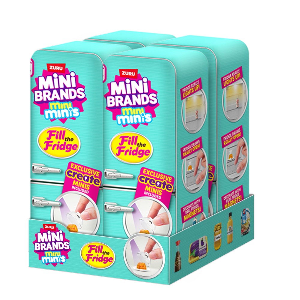 PREORDINE - ZURU MINI BRANDS - FILL THE FRIDGE PLAYSET - SERIES 1  -  4PCS - Scad.05/09/2026 - (ARRIVO 30/09/26)