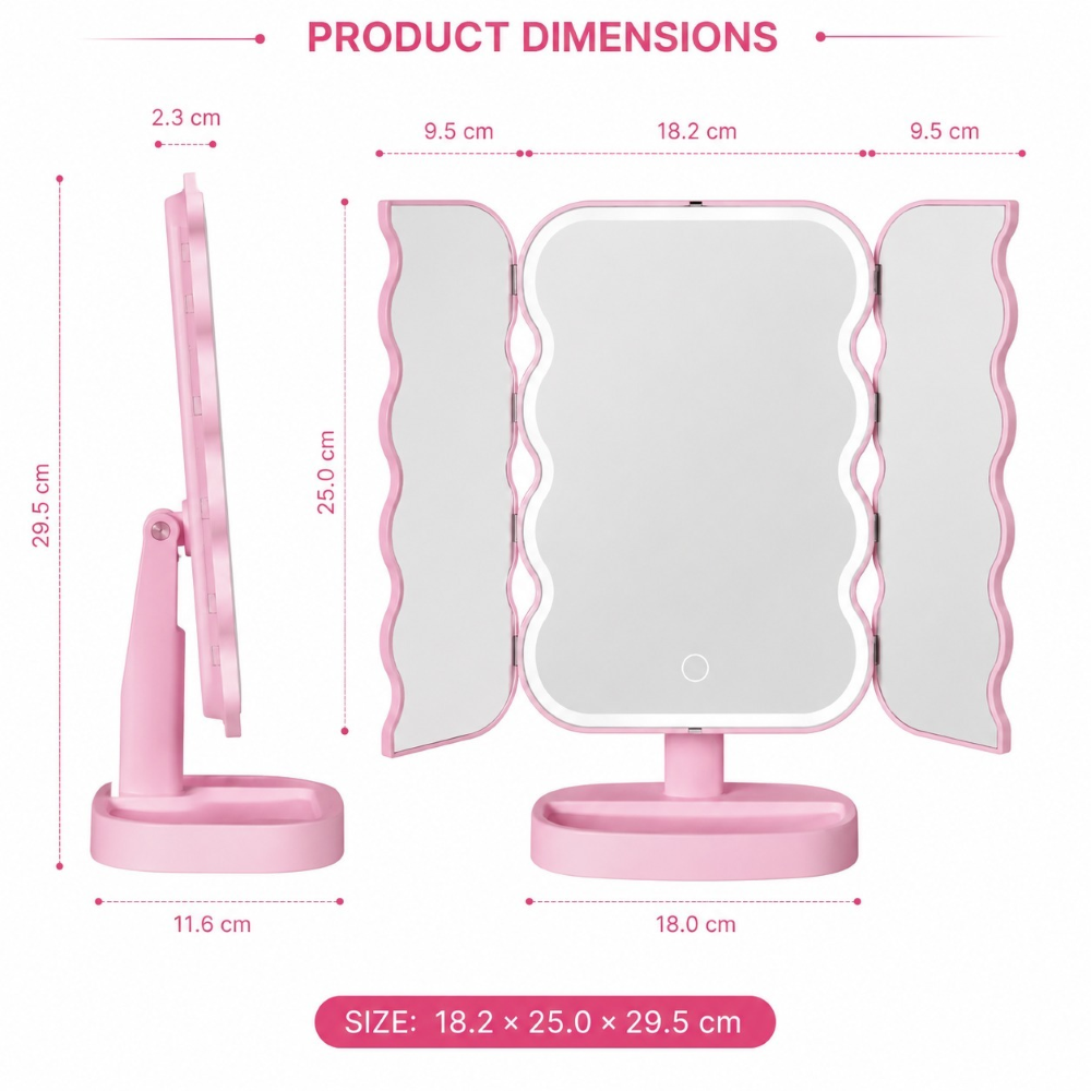 VELTROM - DOUBLE WAVE COSMETIC MIRRO LIGHT KM2501