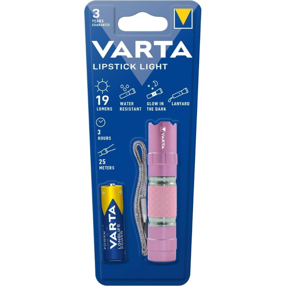 VARTA - LIPSTICK LIGHT - Torcia Portachiavi In Alluminio (incl. 1AA) 