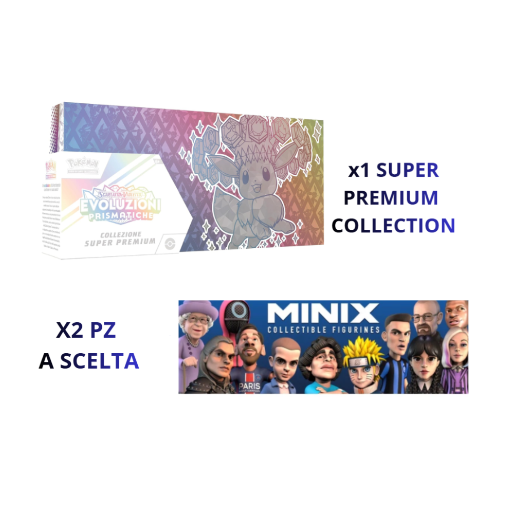 BUNDLE Pokémon - SUPER PREMIUM COLLECTION + MINIX 2PZ A SCELTA